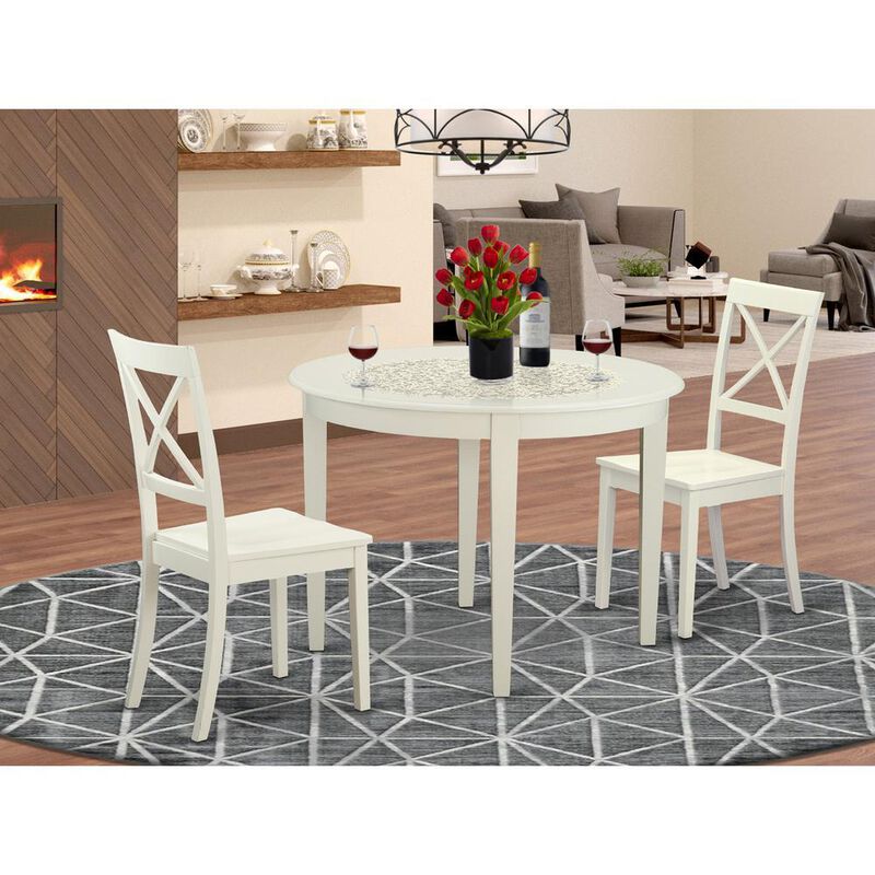 3 Pc Dining room set for 2-Small Kitchen Table and 2 Kitchen Chairs