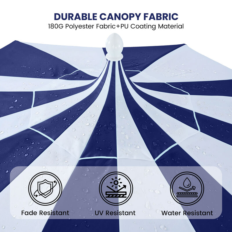 Mondawe 10 ft. Pagoda Patio Umbrella with Crank Lift & Tilt Adjustable in Black image number 7
