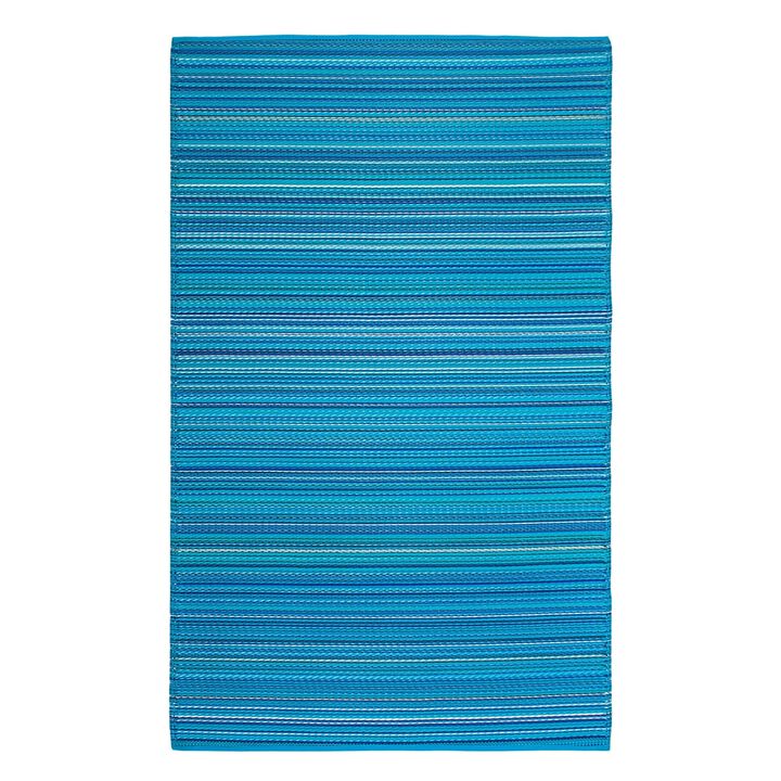 FH Home Outdoor Rug - Waterproof, Fade Resistant, Reversible - Premium Recycled Plastic - Striped - Large Patio, Deck, Sunroom,