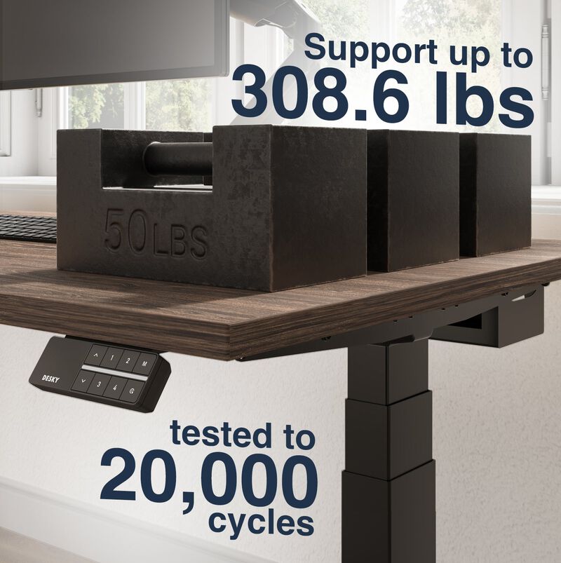 Desky Dual Laminate Sit Stand Desk image number 3