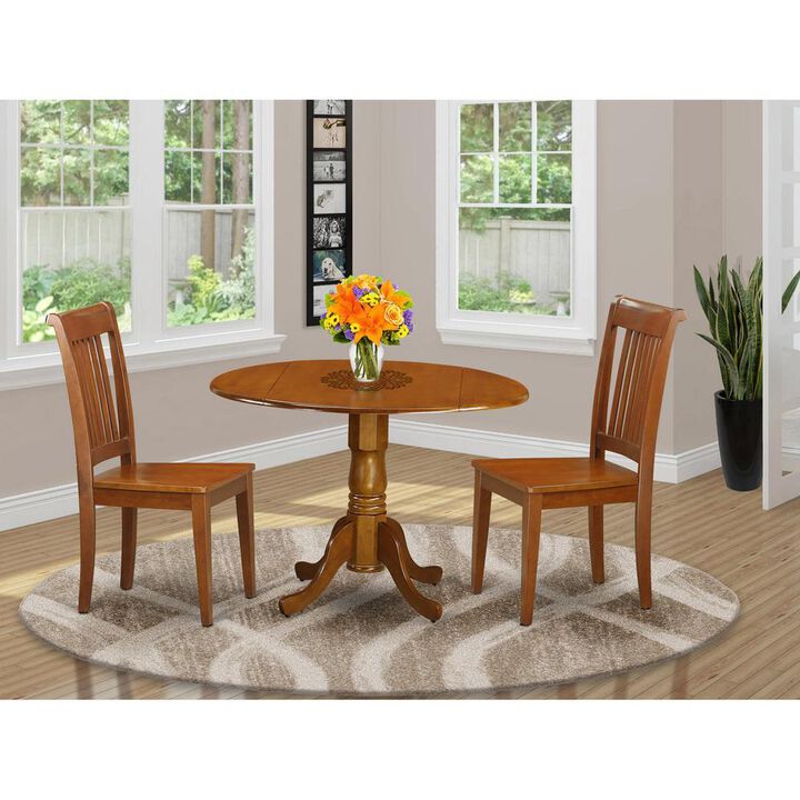 3 Pc-round Kitchen Table-plus 2 Kitchen Chairs