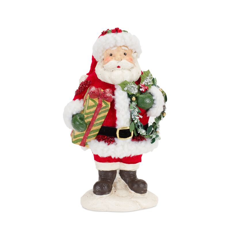 Set of 3 Santa Figures – Christmas Decorations for Holiday Home, Table, and Mantel Display