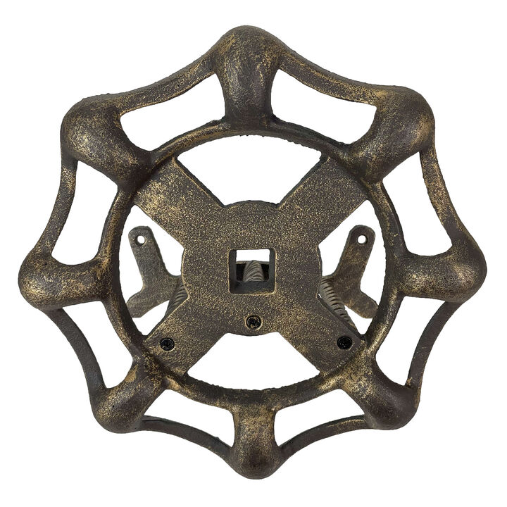 Vintage Faucet Spigot Hose Holder - Cast Iron with Bronze Finish - Holds 75 Feet