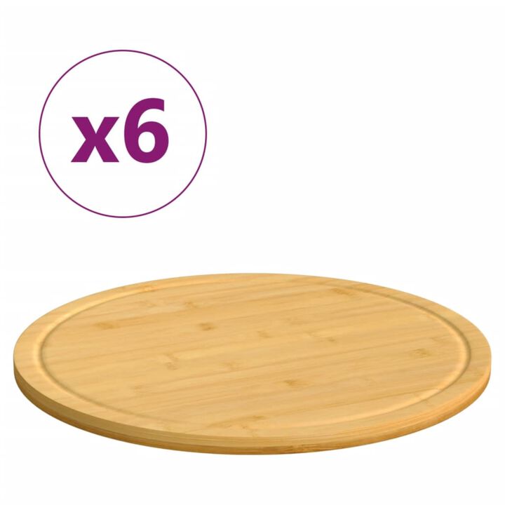 vidaXL Chopping Boards 6 pcs 11.8"x0.6" Bamboo