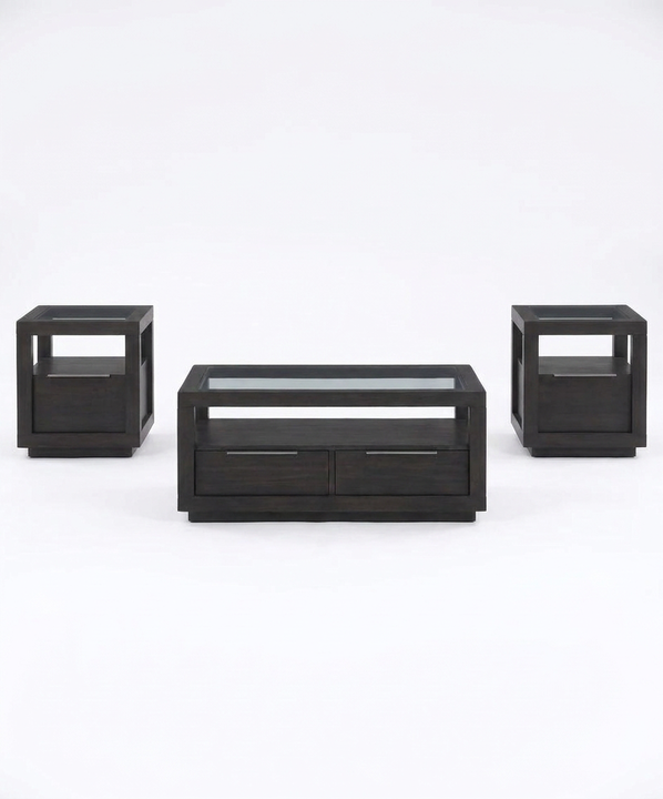 Oxford Grey 3 Piece Table Set