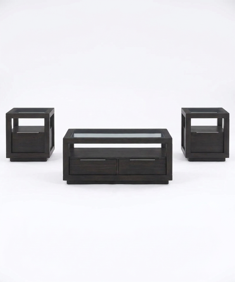 Oxford Grey 3 Piece Table Set image number 0