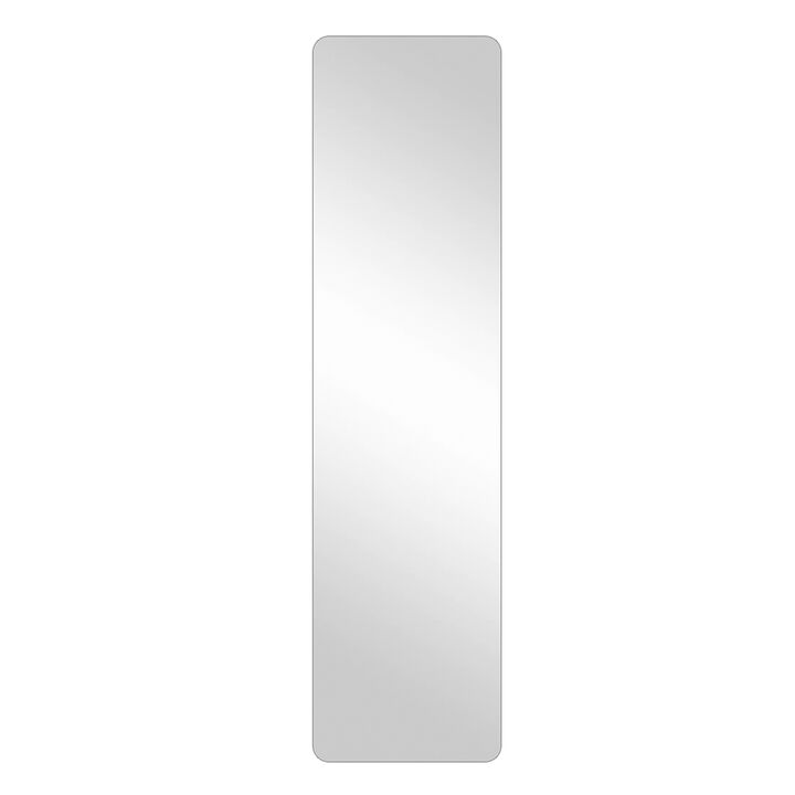 HomeRoots 59" Silver Frameless Full Length Hanging Mirror