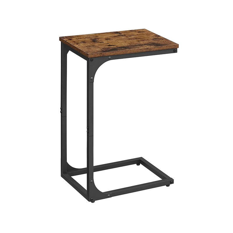 C-Shaped End Table Contemporary Design with Sleek and Versatile Functionality
