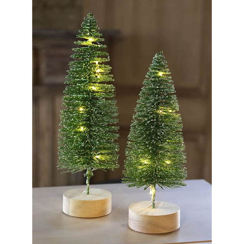 Set of 4 LED Lighted Trees for Festive Holiday D&eacute;cor & Warm Ambient Lighting