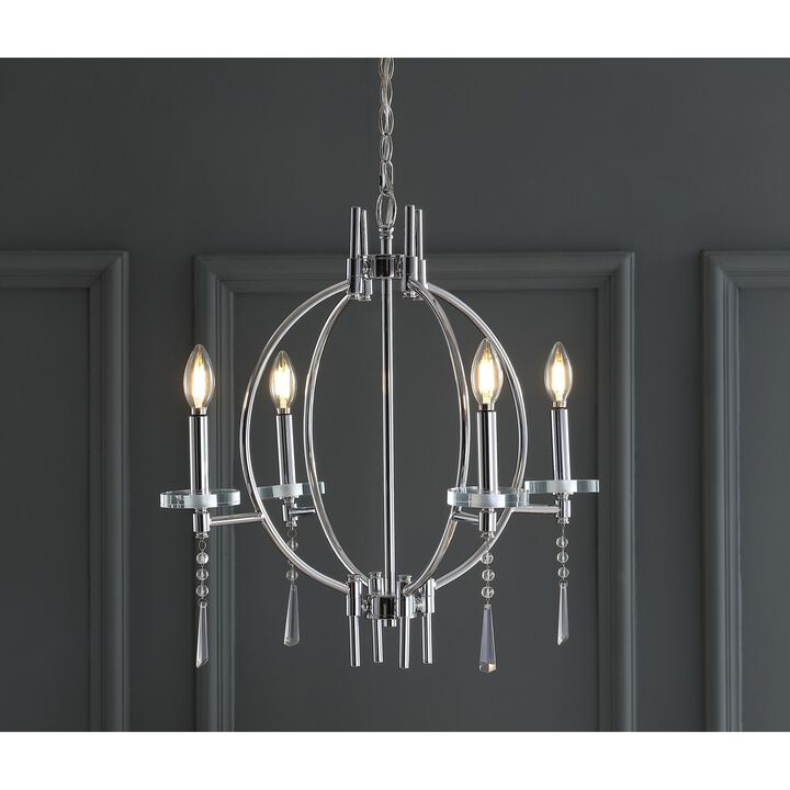 Laura Crystal/Metal LED Chandelier