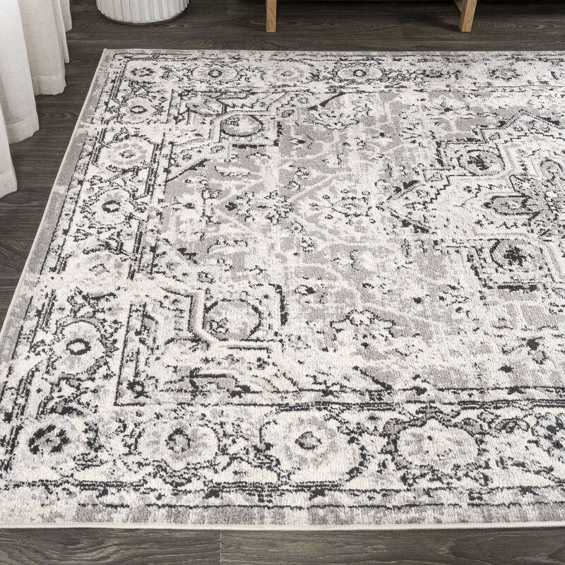 Denia Ornate Geometric Medallion Area Rug