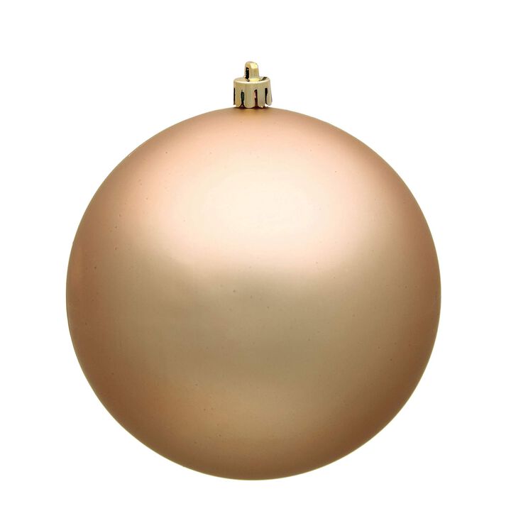 Vickerman 6" Cafe Latte Matte Ball Ornament. Includes 4 Ornaments per Pack.