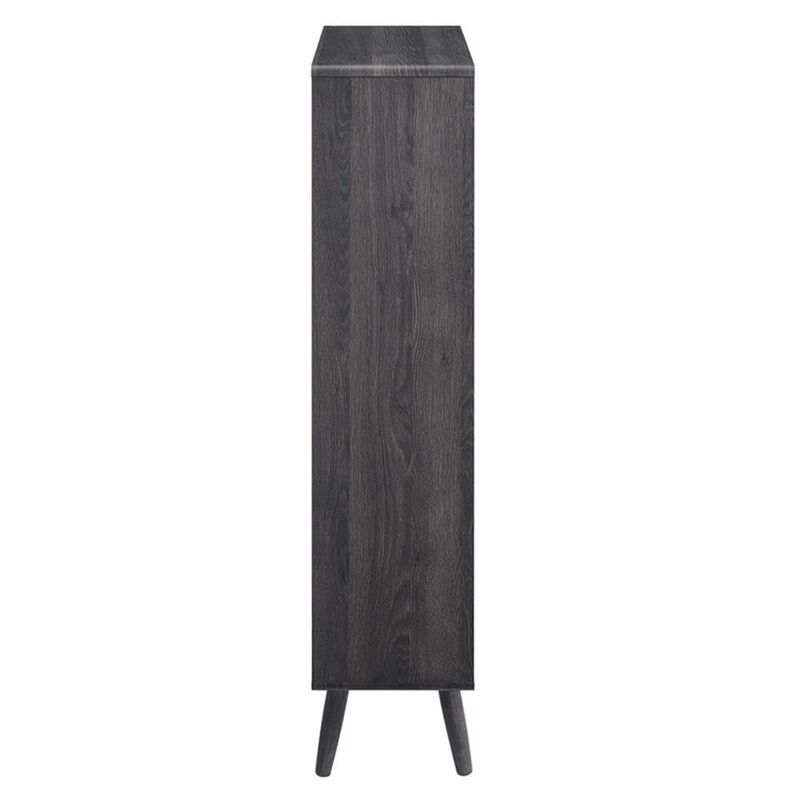 Modway EEI-5743-CHA Transmit 5 Shelf Wood Grain Bookcase, Charcoal image number 4