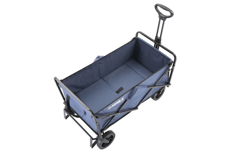 EchoSmile 4.06 cu. ft. Fabric Portable Garden Cart with Adjustable Rolling Wheels in Green