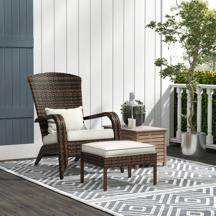 Hivvago Fire Pit Adirondack Chair with Ottoman