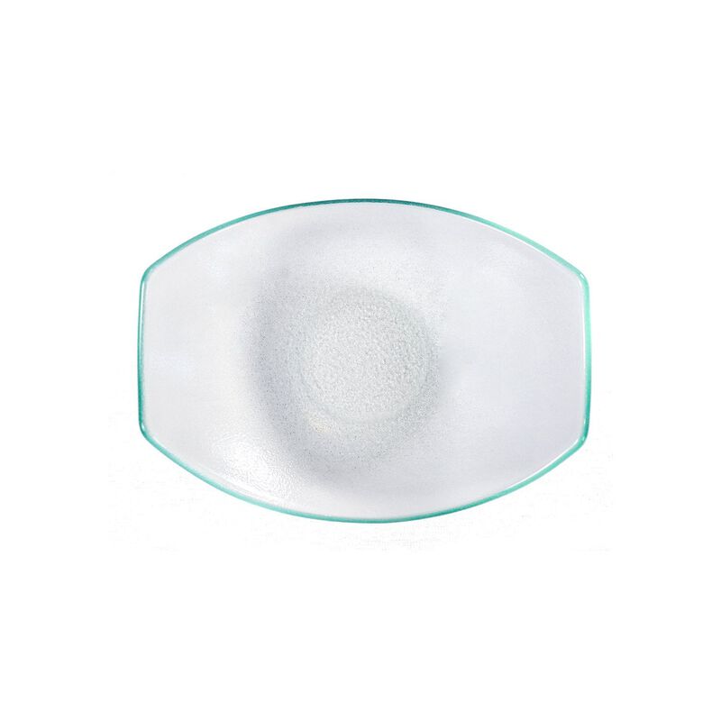 Turgla Fusion Glass 7" x 5.25" x h:2" 5 oz. Oval Clear Glass Bowl (Set of 2) image number 2