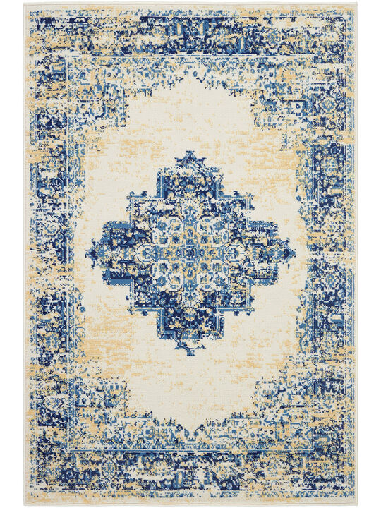 Grafix GRF14 White 3'9" x 5'9" Rug