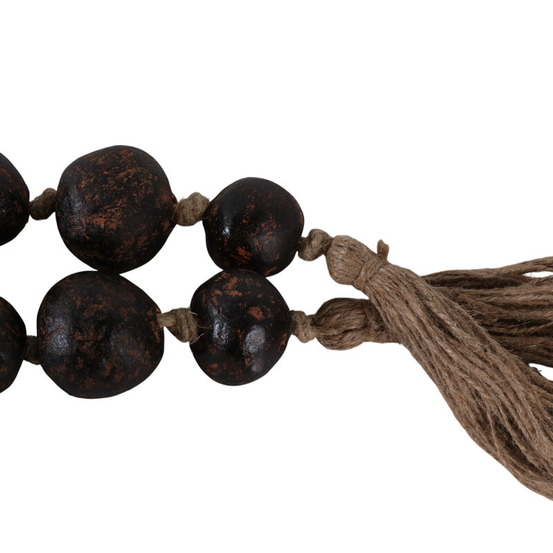 60" Terracotta  Varied Size Bead Garland, Brown image number 5