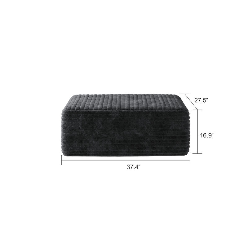 Whisen Twin Size Foam Ottoman, No Assembly Required, Modern Footrest Stool for Living Room image number 5