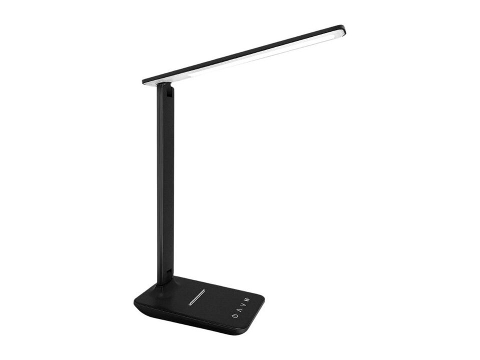 LED Desk Lamp with USB Port Adjustable Dimmable Study Lamp Black