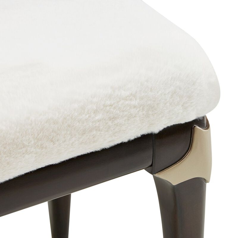 Michael Amini Paris Chic Bed Bench - Espresso