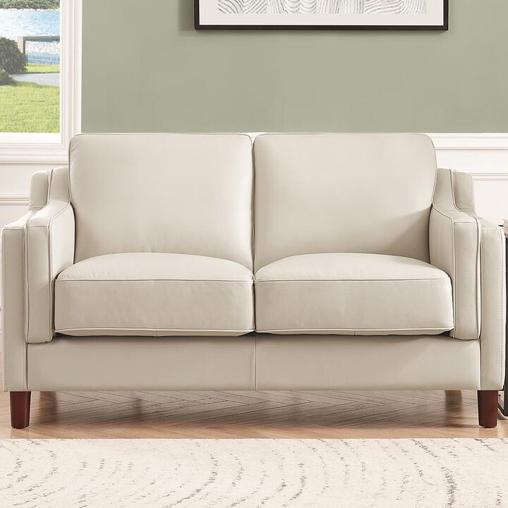 Bella Top Grain Leather Loveseat