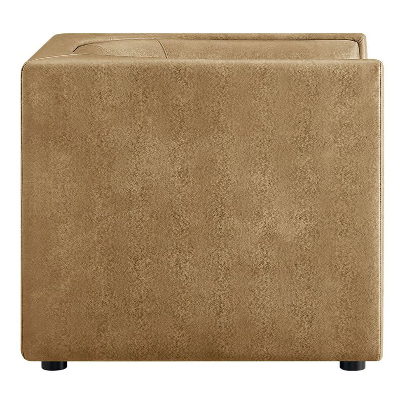 Hilda Curved Back Vegan Leather Armchair image number 3