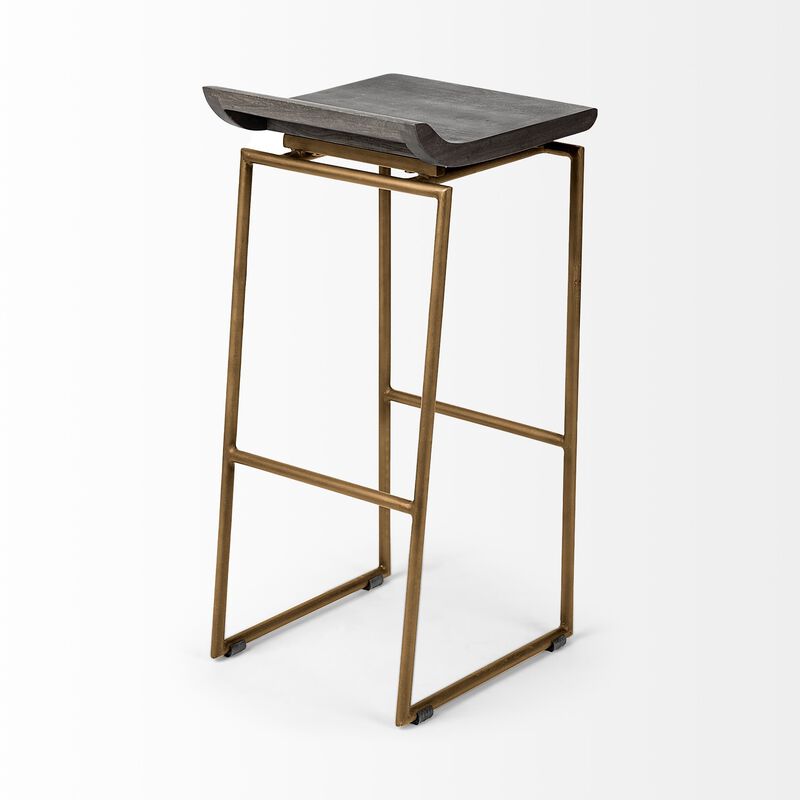 Givens 30.25" Wood Seat Stool