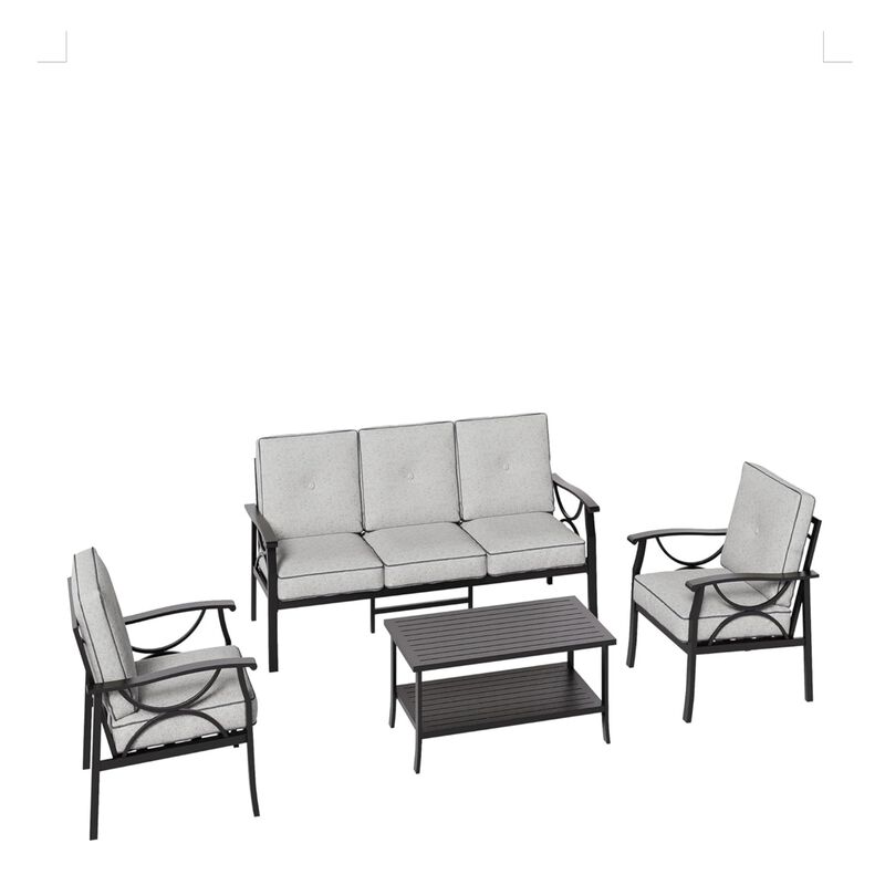 Tobuf 4-Piece Metal Patio Furniture Set image number 0