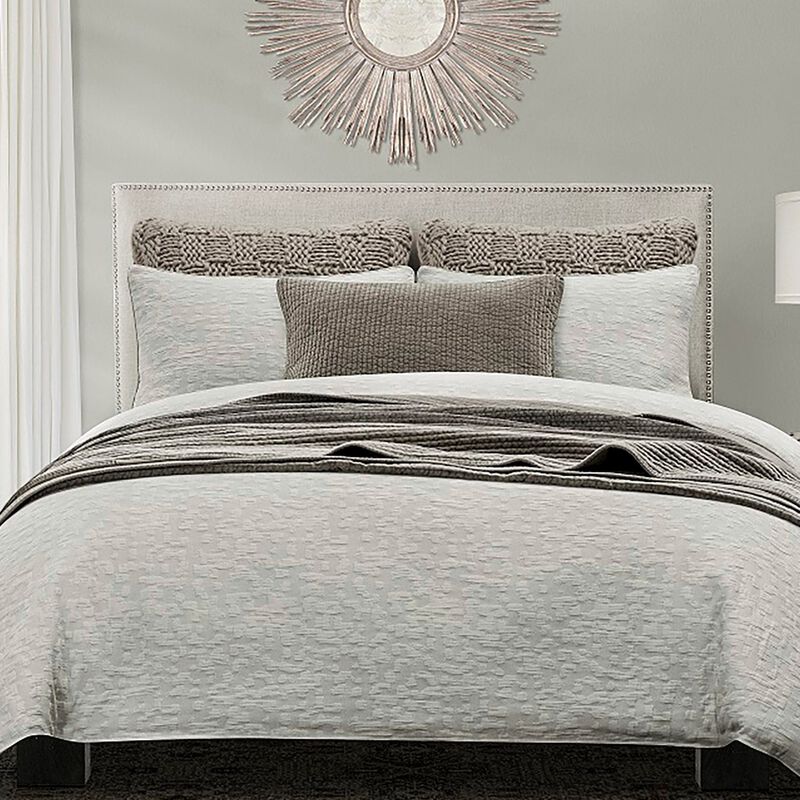 Porto Taupe Twin Duvet Cover Set image number 2
