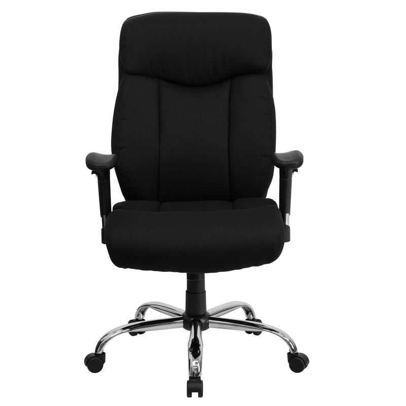 HERCULES Series Big & Tall 400 lb. Rated Black LeatherSoft Executive Ergonomic Office Chair with Full Headrest & Arms image number 3