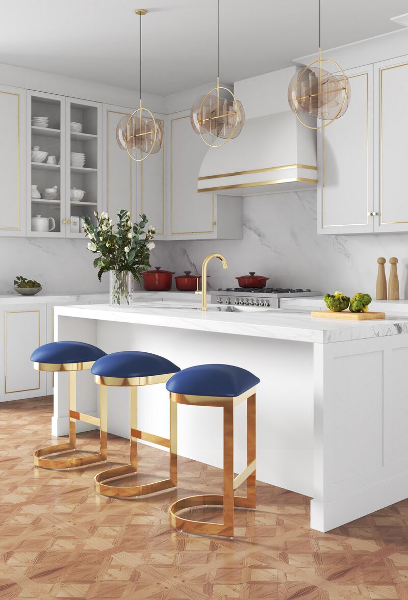 Aura Blue Bar Stools (Set of 2)