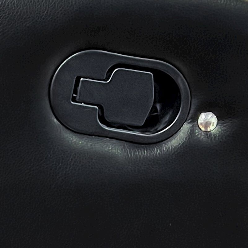 New Classic Furniture Orion II Faux Leather Glider Recliner, Black