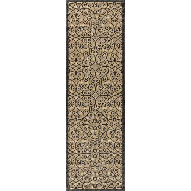 Madrid Vintage Filigree Textured Weave Indoor/Outdoor Area Rug
