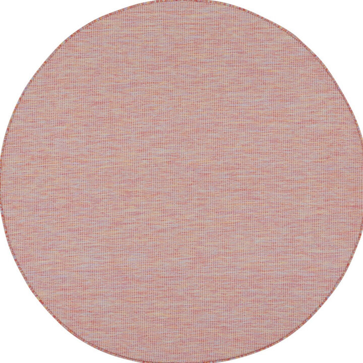 HomeRoots Round Indoor Outdoor Area Rug