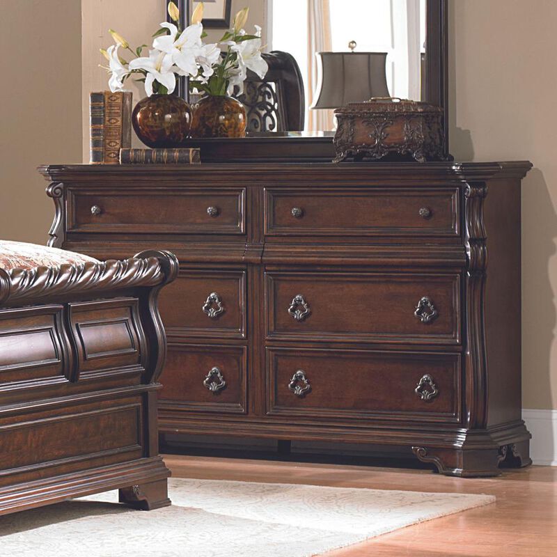Liberty Furniture Arbor Place 8 Drawer Double Dresser in Brownstone image number 6