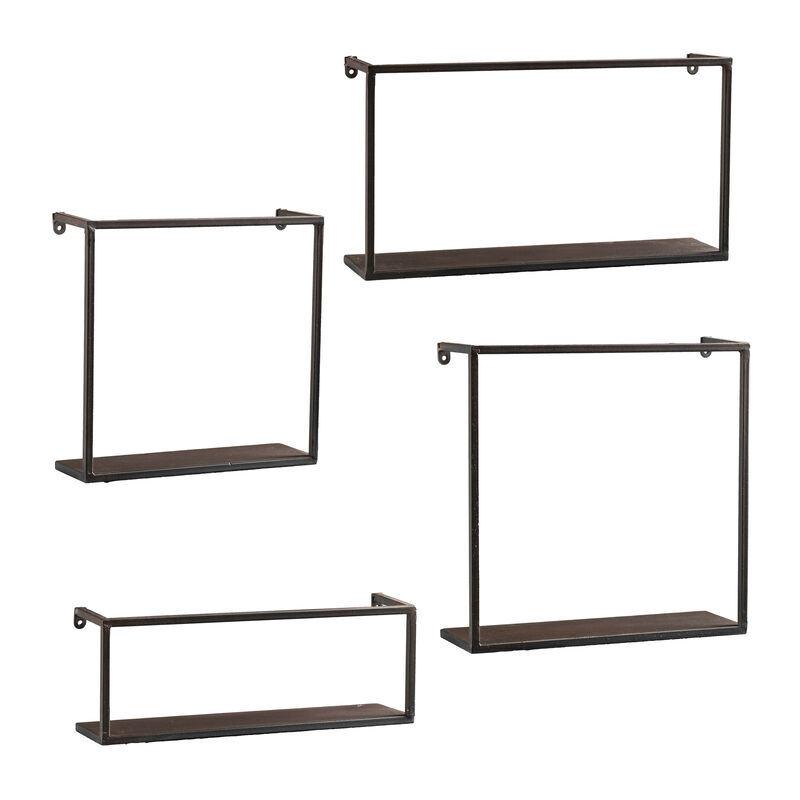 Holly & Martin Zyther Metal Wall Shelves (Set of 4)