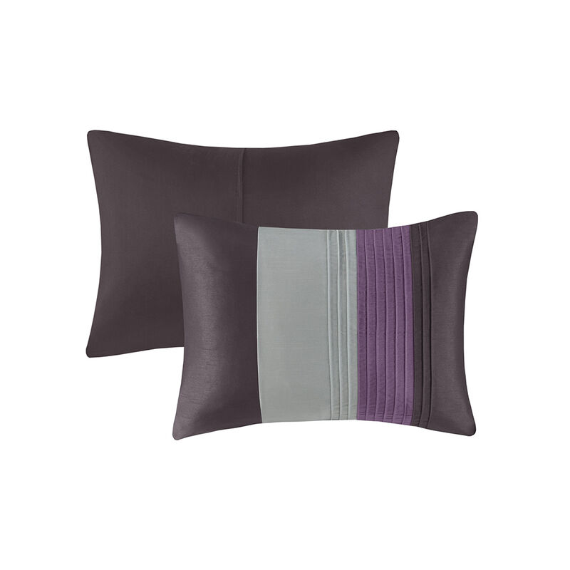 Gracie Mills Nixon 7-Piece Contemporary Striped Comforter Set