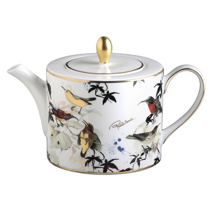 Tea Pot or Coffee Pot GARDEN'S BIRDS   diam. 4.75", H 4.5" image number 0