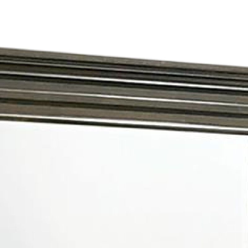 Revy Dresser Mirror, 43 Inch Gray Rubberwood Frame, Crown Molding