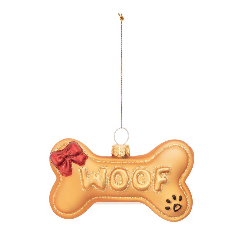 Glass Pet Ornaments &ndash; Dog Bone Shaped Christmas Tree Decor (Set of 12) for Animal & Pet Lovers