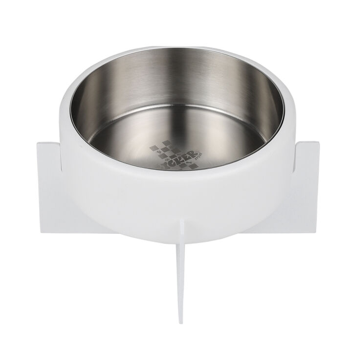 Intersecta Concrete and Stainless Steel Bowl 16oz (2 Cups) with Metal Stand Pet Feeder