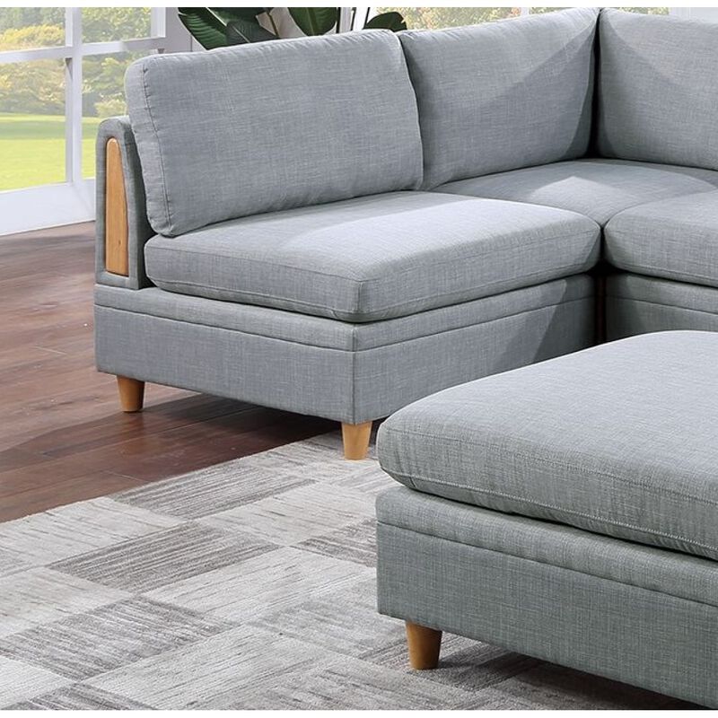 Streamdale Living Room Armless Chair, Light Dorris Fabric image number 5