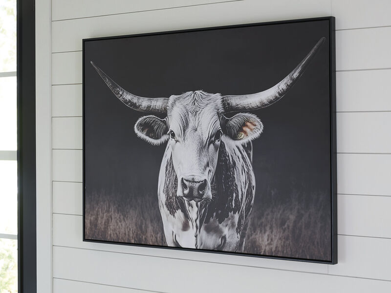 Harlandale Longhorn Cow Wall Art image number 1