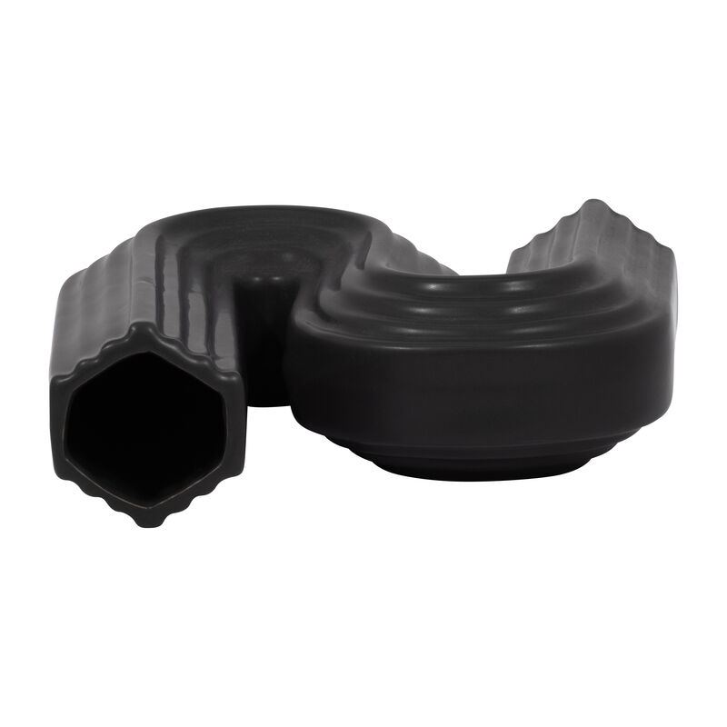 11" Loopy Vase, Black