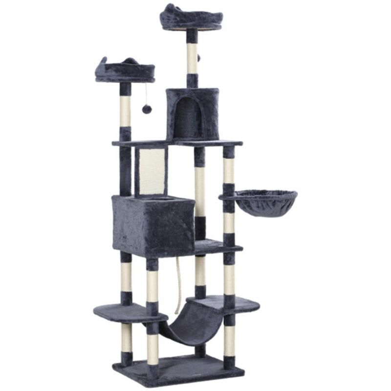 Luxury Multi-Level Cat Tree Tower with Scratching Posts & Cozy Perches for Indoor Cats
