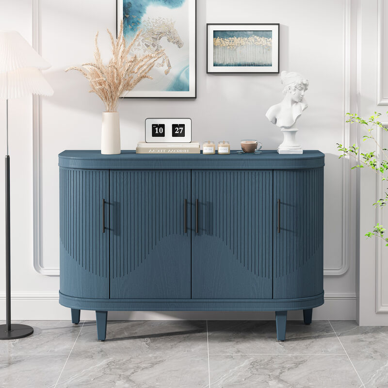 Contemporary Curved Sideboard 47.2" image number 1