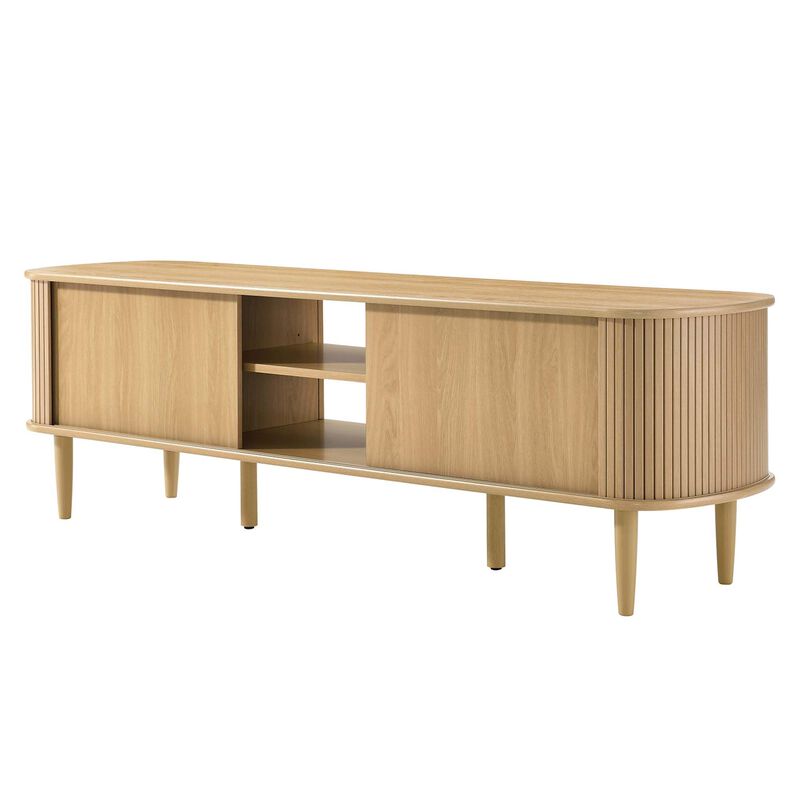 Modway EEI-6795-OAK Contour Wood, Oak, 63" TV Stand image number 4
