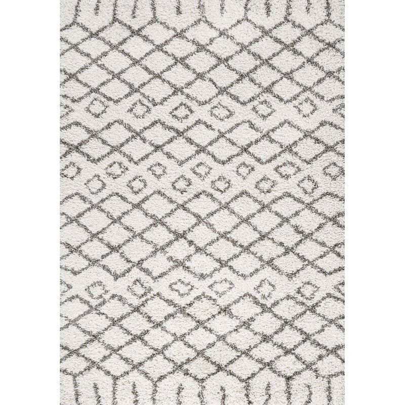 Algaida Moroccan Diamond Shag Area Rug