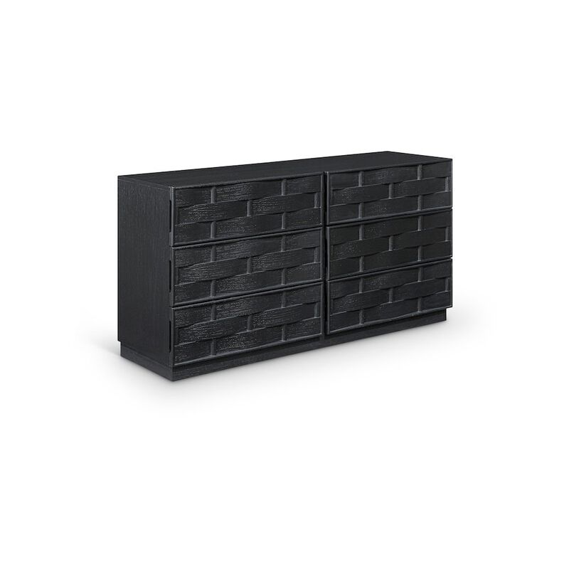 Meridian Furniture Weave Black Dresser